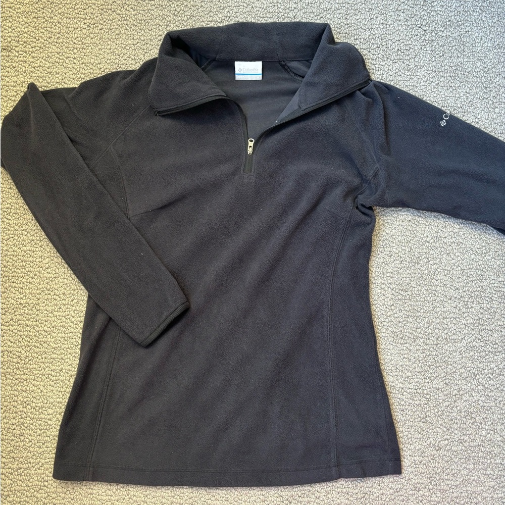 Black Columbia Quarter Zip Fleece, Medium Women’s